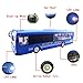 fisca RC Truck Remote Control Bus, 6 CH 2.4G Car Electronic Vehicles Opening Doors and Acceleration Function Toys for Kids with Sound and Light (Blue)