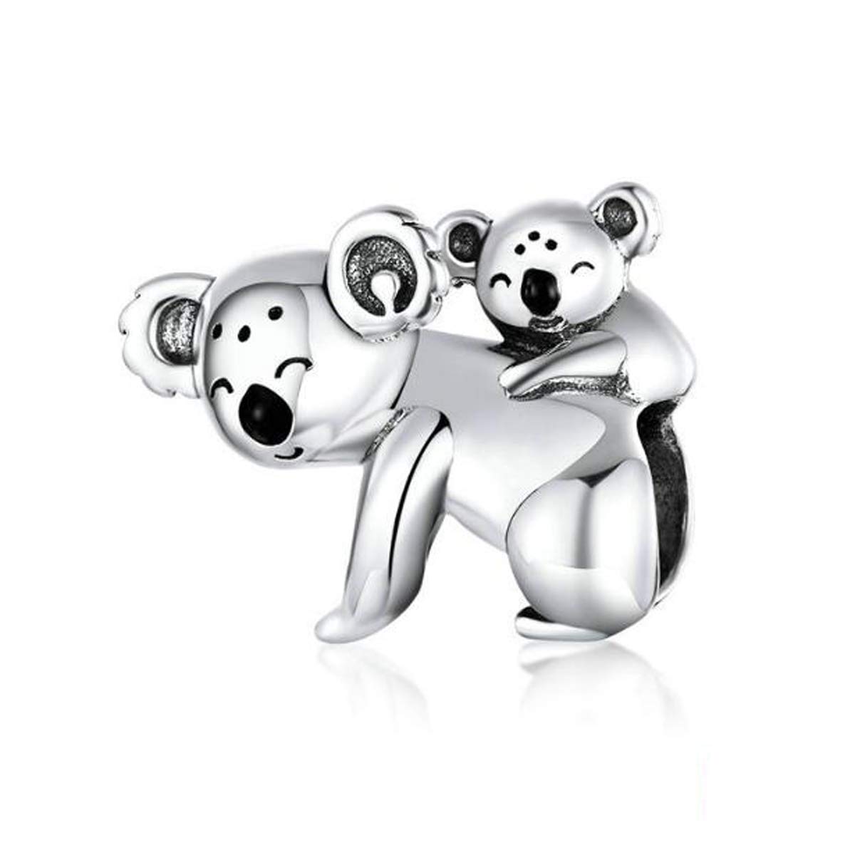 Lovely Animal Charm Beads 925 Sterling Silver Charms Love Pets Dog Monkey Giraffe Koala Cash Cow Charms for Women Bracelets Birthday Christmas Charm(Koala)