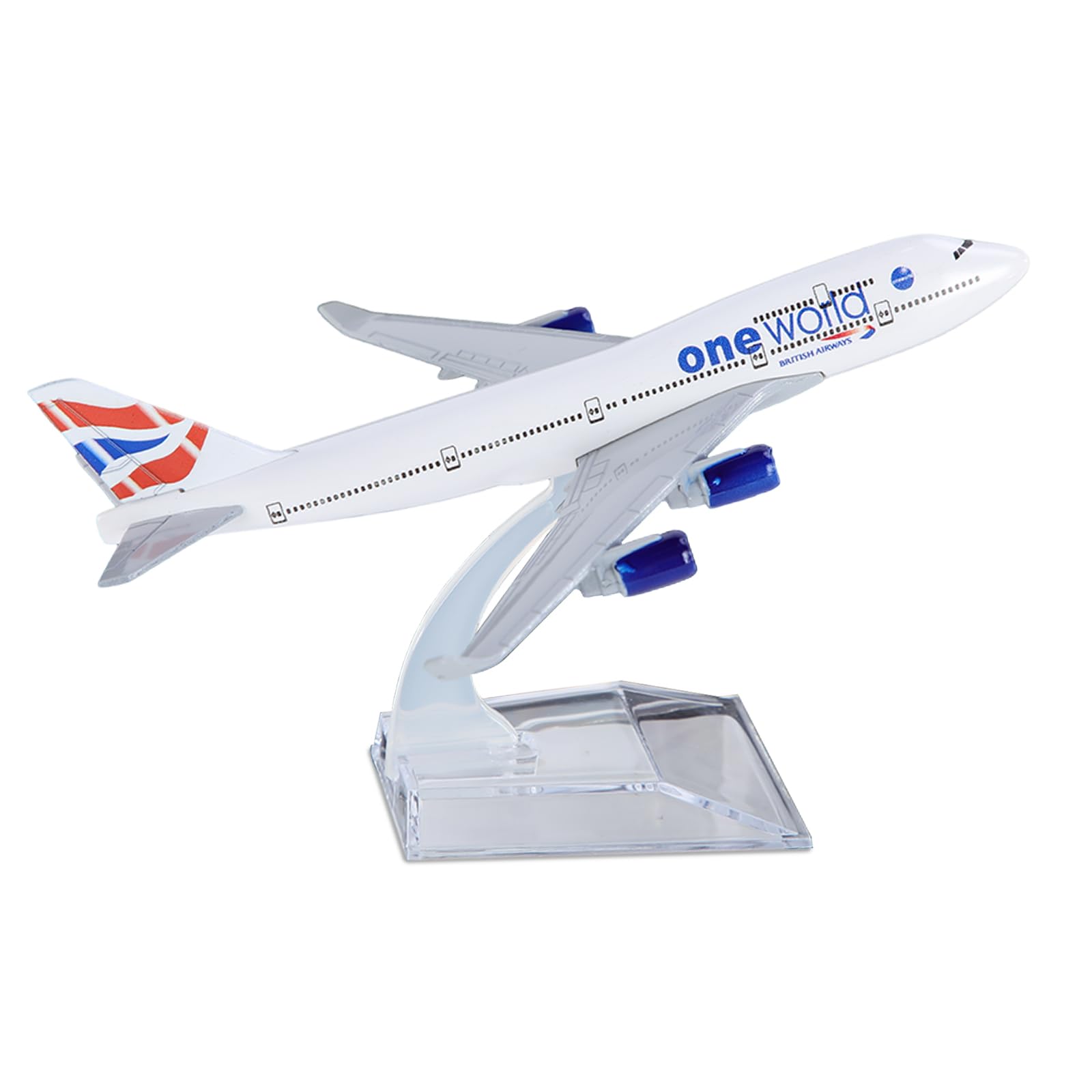 Nhemeylp Model Plane, 747 Airplane Model 1/400 Diecast British Airway Planes, Metal Alloy Aircraft with Stand for Collection and Display Aviation Enthusiast Gift