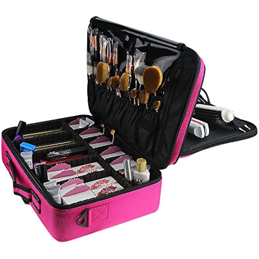 Makeup Bags Travel Large Case 16.5" Professional Train 3 ...