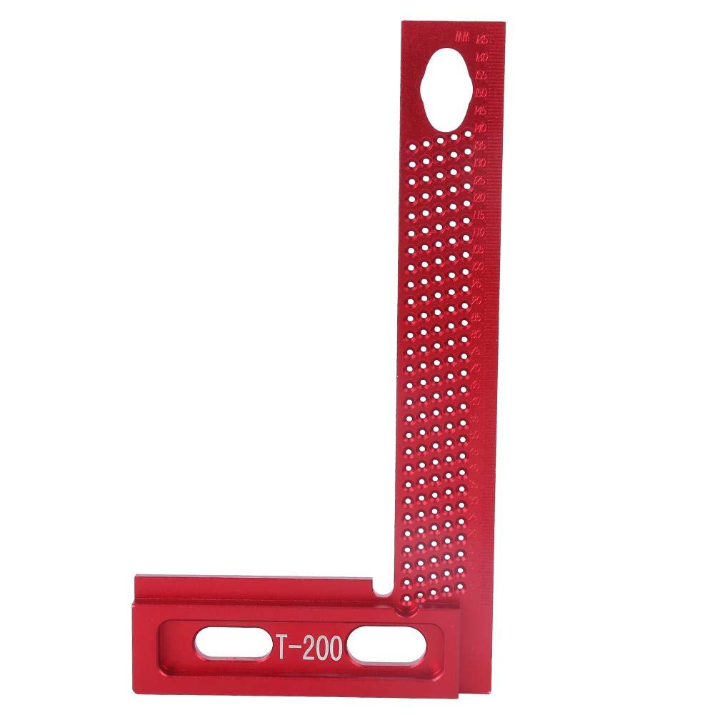 Woodworking Ruler, Precision Woodworking Tools, Hole Ruler Measuring Tool Woodworking Accessory Wear‑Resistant Rust‑Proof Aluminum Alloy for Carpenter Scriber