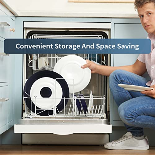 Sibicon Universal Lid for Pots and Pans Skillets,Tempered Glass with Heat Resistant Silicone Rim,BPA-Free,Cookware & Bakeware Lids For More Pans,Fits 7.9\