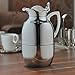 alfi Juwel Glass Vacuum Chrome Plated Brass Thermal Carafe for Hot and Cold Beverages, 1.0 L, Chrome