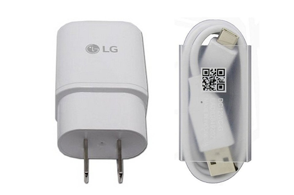 Original LG Fast Charger MCS-H05WD with Type C Cable DC12WB-C EAD63849201 for LG G5 H820, H830, LS992, US992, VS987 in Non-Retail Packaging.