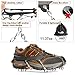 Ice Grippers, 2017 New Design Lightweight 18 Teeth Stainless Steel Spikes Crampons Anti-slip Safe for Walk on Ice and Snow Coming with Storage Bag
