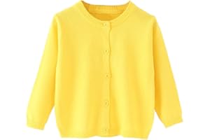 ILAVSUN Little Girl Knit Cardigan Sweater - Toddler Button Down School Uniforms Cardigan