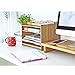 SONGMICS Bamboo File Organizer Paper Sorter with 5 Adjustable Shelves Top Storage Compartments Natural UOFS44Y