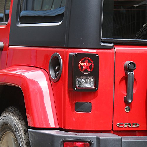 image for JeCar 3PCS Matte Black Rear Lamp Tail lamp Tail light Cover with Third