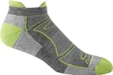 Darn Tough Men's Merino Wool No-Show Ultra-Light Cushion Athletic Socks, Green/Gray, Large