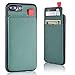 MANGATA TRITON Leather Wallet case compatible with iPhone 8 Plus, iPhone 7 Plus | Hidden Wallet Pocket, Rugged Shell | Cruelty Free Leather | Credit Card Holder, Cash Pocket, Screen Protector (Olive)