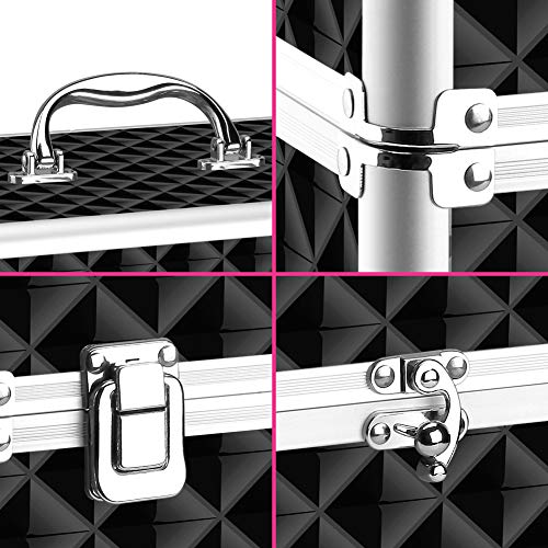 Makeup Case Professional Portable Aluminum Cosmetic Storage