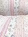 Cozy Line Home Fashions Pink Flower Lace Ruffle Stripe Shabby Chic Girl 100% Cotton Reversible Quilt Bedding Set, Coverlet, Bedspread (Pink Lace, Queen - 3 Piece: 1 Quilt + 2 Shams)