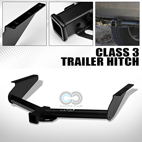 R&L Racing Matte Black Finished Class 3 Trailer Hitch Receiver Rear Bumper Tow 2" for 2008-2012 Jeep Liberty