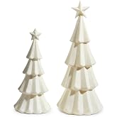 15.5" White Glitter Trees
