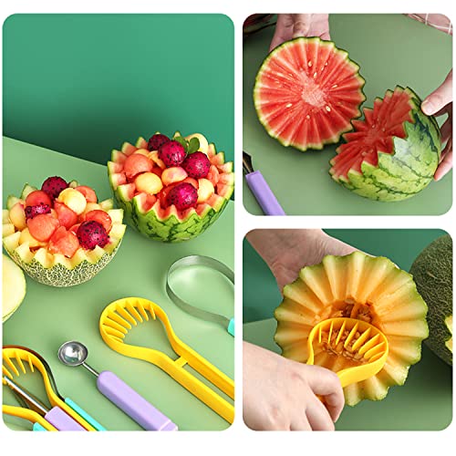 Hendiy Melon Baller Scoop Set4 in 1 Stainless Steel DIY Fruit Tool