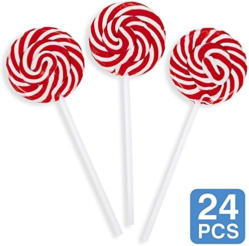 Red Swirl 2" Lollipops (24 Pack)