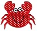 PatchMommy Crab Patch, Iron On/Sew On - Appliques for Kids Children