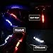 Outair USB Rechargeable Bike Light Front and Rear Bicycle Light Set Scooter Light 5 SMD LEDs 4 Modes Head Back Cycling Flashing Safety Warning Lamp (White&Red&Blue)