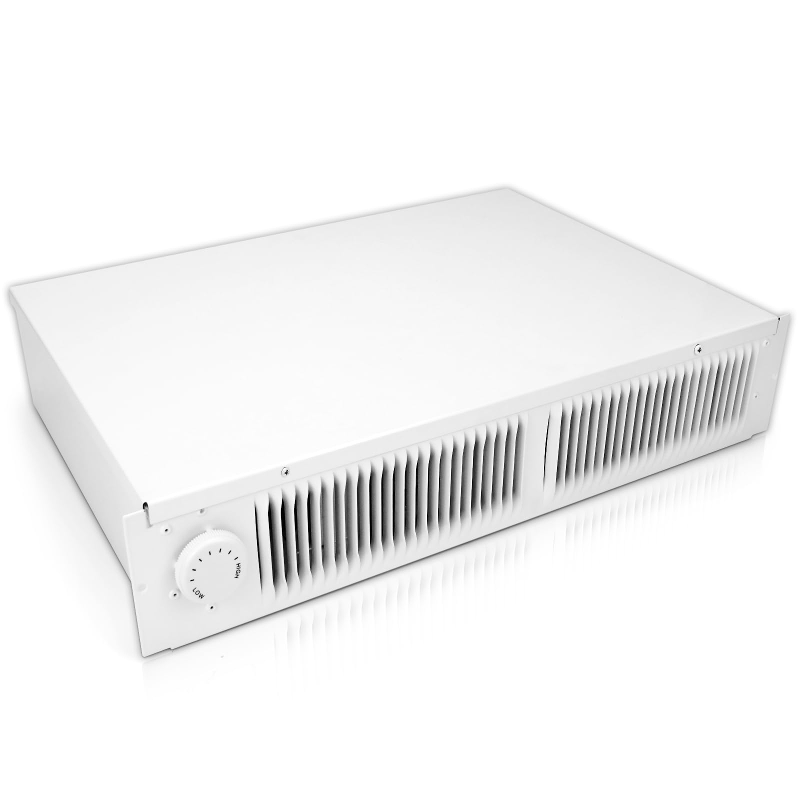 Photo 1 of 112 Electric Kickspace heater with thermostat, covers 150 sq. ft. at factory-rated voltage, suitable for kitchens, bedrooms, bathrooms, and other kick spaces. 120V/240V-1500W, white