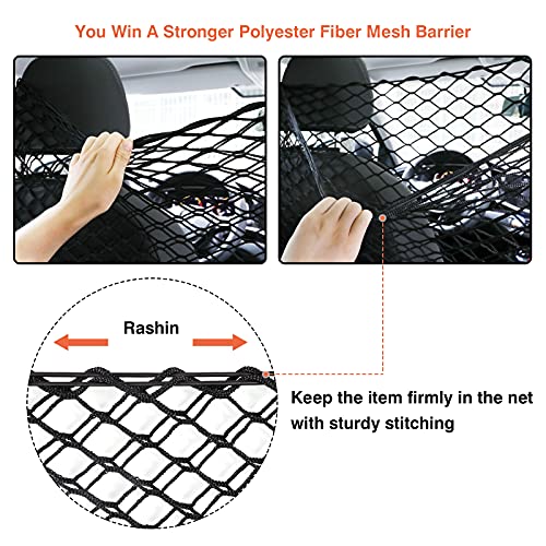 Dog Car Net Barrier, Dual Layer Vehicles Pet Divider Net, Adjustable