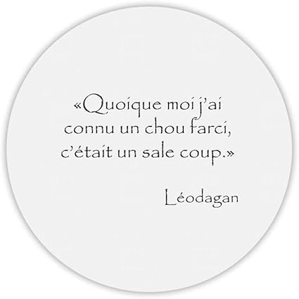Tapis De Souris Rond Leodagan Chou Farci Citation Kaamelott Amazon Fr Informatique