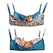 Cat Hammocks Bed Use with Cage or Chair, Reversible 2 Sides Small Pet Hammock for Kitten, Ferret,Bunny, Rabbit, Rat Hammock Comfortable Pet Hanging Bed, Soft Sleepy Pad, Sleeping and Resting Hammocks