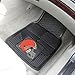 FANMATS 8893 Cleveland Browns 2-Piece Heavy Duty Vinyl Car Mat Set, Front Row Floor Mats, All Weather Protection, Universal Fit, Deep Resevoir Design