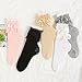 Deer Mum Women Lace Socks Sexy Floral Sheer Ankle Socks
