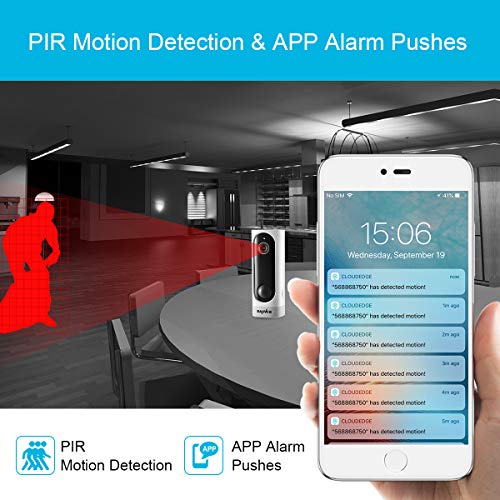 SANNCE Battery Security Camera, Wireless Rechargeable Home IP Camera with PIR Motion Detection, Two-Way Audio, Smart IR Night Vision, Support 128GB TF Card, APP Alarm Push