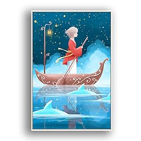 Framed Canvas Wall Art for Living Room, Bedroom Flow in The Dream Canvas Prints for Modern Home Decoration Ready to Hang - 16"x24" inches