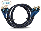 Aurum Ultra Series - High Speed HDMI Cable With Ethernet 2 PACK 15 Ft - Supports 3D & Audio Return Channel [Latest Version] - 15 Feet - 2 Pack