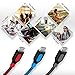 Canjoy USB Type C Cable, 3Pack 1ft Short USB C Cable Braided USB C Charger Cord Compatible Samsung Galaxy S10e S10 S9 S8 Plus, Note 9 8, Moto X4 G6 Z3 (Red Blue Grey)