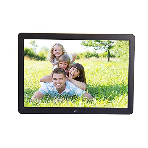 JUNword 15 inch HD Touch Screen Digital Photo Frame MP3 MP4 Movie Player Alarm Photo Frames Photo Digital Photos Frames,Black