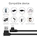 Right Angle Micro USB Cable 10ft 3 Pack 90 Degree Android Charger Cable Extra Long USB Micro Cable Nylon Braided Charger Cords and Data Sync for Galaxy s7 s6 /Android Smartphones(Black, 10feet)