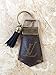 Handcrafted, re-purposed Louis Vuitton canvas key chain with tassel