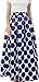 NINEWE Womens Vintage Polka Dots A-Line Skater Skirt Maxi Wedding Ball Gown Bluepot US14