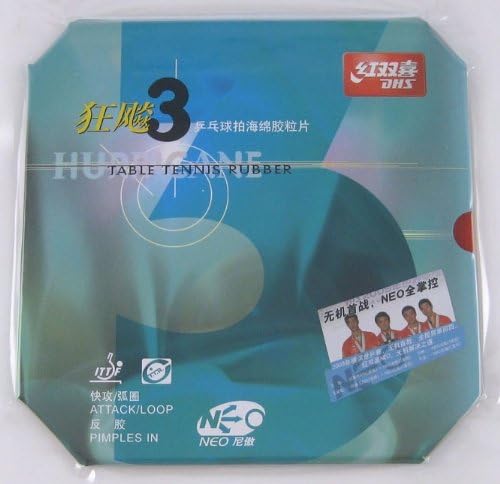 DHS NEO HURRICANE-III Pips-In Table Tennis Rubber, Double Happiness (DHS)