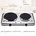 Homeleader Hot Plate for Cooking Electric, Double Burner with Adjustable Temperature Control, 2200W