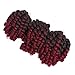 Pack of 3 Jamaican Bounce Crochet Hair Wand Curl Synthetic Hair Crochet Braids 8 Inch 20 Strands/Pack ELEGANT MUSES Afro Kinky Braiding Hair Extensions for Black Women (8
