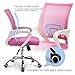 Ergonomic Home Office Computer Chair: Pink Mesh Mid-Back Fashionable Swivel Tilt, Neo Chair