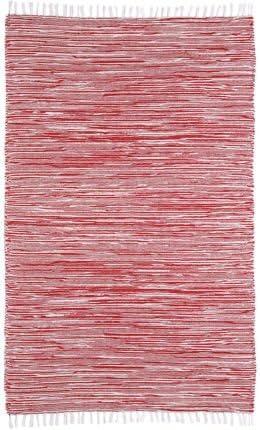 Complex Chenille Flat Weave Rug, 4-Feet by 6-Feet, Red