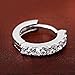 Sterling Silver Earrings Studs,vmree Rhinestones Hoop Diamond Stud Earrings for Girl Women (A)