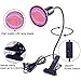 LED Grow Light D-FLIFE 200 LED 18W Replaceable Grow Bulb Mental Clip Plant Lamp with 360 Degree Goose-Neck for Indoor Plants Gardening Greenhouse Hydroponic