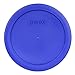 Pyrex 7201-PC Round 4 Cup Cadet Blue Plastic Storage Lid, Made in USA - 4 Pack