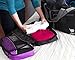 bago 8 Pcs Packing Cubes for Suitcases - 5 Travel Cubes with 3 ZipLock Bags - Luggage Organizer Bags to Get Maximum Storage, Save Time & Effort to Pack - Happy Traveling (Purple)