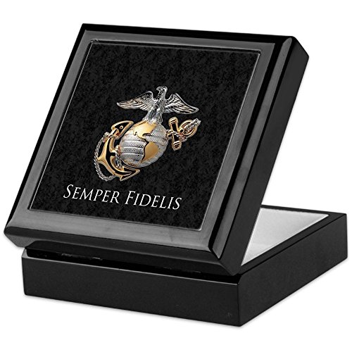 CafePress - EGA Black And Gold - Keepsake Box, Finished Hardwood Jewelry Box, Velvet Lined Memento Box