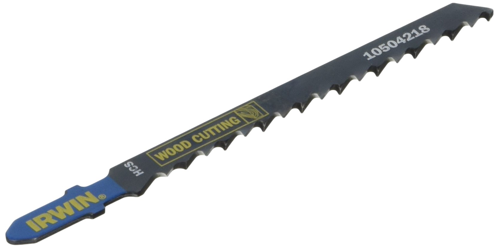 IRWIN 10504545 100 mm 6 TPI T-Shank T144D Standard Wood Cutting HCS Jigsaw Blade