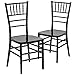 Flash Furniture 2 Pack HERCULES PREMIUM Series Black Resin Stacking Chiavari Chair