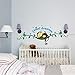 BIBITIME Sweet Dream Monkey Removable Vinyl Decal Kid Room Home Decor Wall Stickers