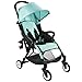 Green Deluxe Dual-Brake Single Baby Stroller, Portable Light Weight Travel Pram, Large Water Resistant Umbrella Canopy for Infant Toddler, Boys, Girls Unisex 3 Month, 1, 2 Year Old and UP